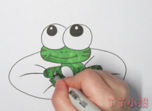 青蛙怎么画简单又好画带步骤涂颜色