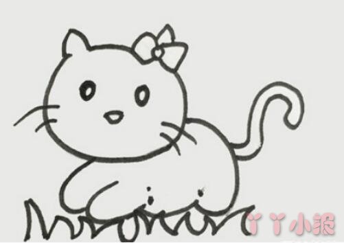 小猫简笔画带颜色  小猫怎么画简单又好看带步骤