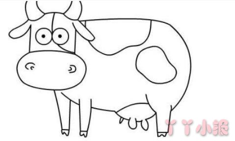 奶牛简笔画带颜色  奶牛怎么画简单又好看带步骤