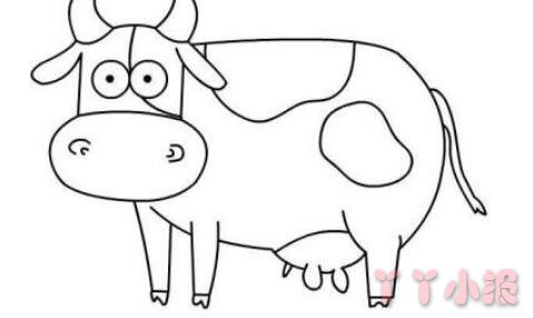 奶牛简笔画带颜色  奶牛怎么画简单又好看带步骤