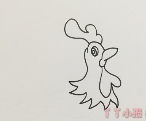 怎样画大公鸡简笔画填色简单又漂亮带步骤