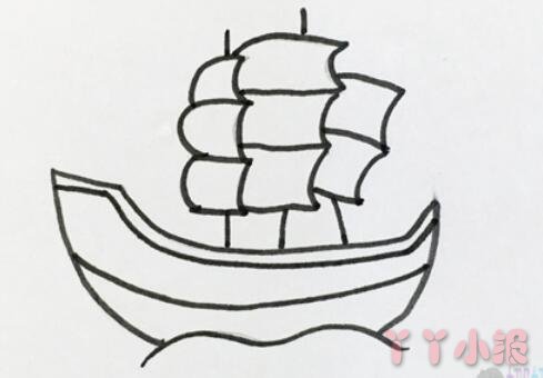 帆船怎么画简单又好画带步骤涂颜色