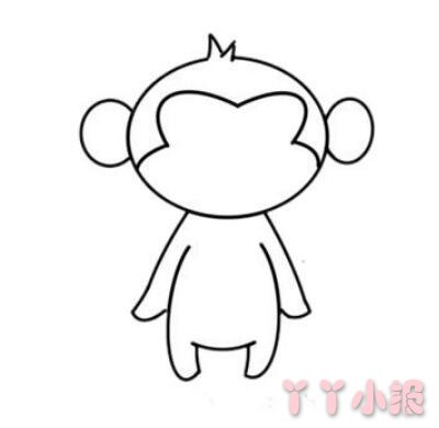 小猴子的画法步骤涂颜色 小猴子简笔画图片