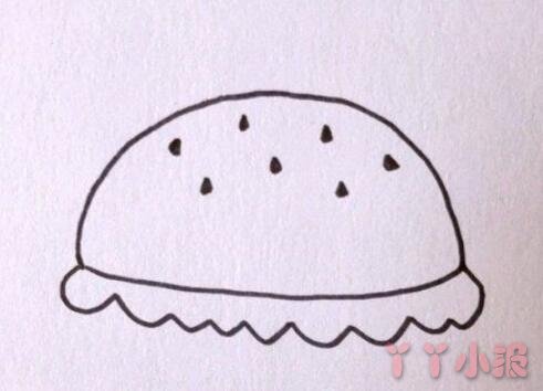 儿童简笔画汉堡包怎么画涂色简单又漂亮带步骤