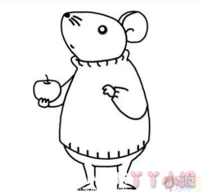 小老鼠简笔画带颜色  小老鼠怎么画简单又好看带步骤