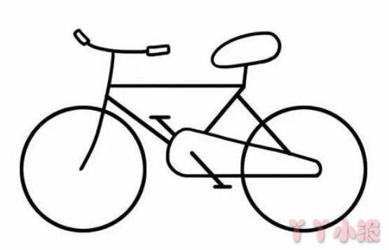 自行车的画法步骤涂颜色 自行车简笔画图片