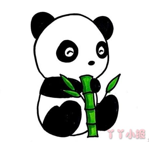 儿童简笔画大熊猫怎么画涂色简单又漂亮带步骤