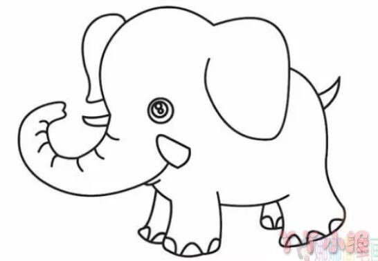 怎样画大象简笔画填色简单又漂亮带步骤