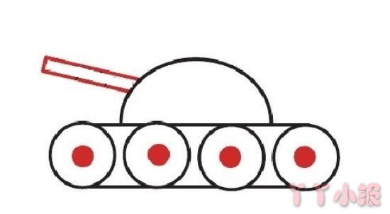 儿童简笔画坦克怎么画涂色简单又漂亮带步骤