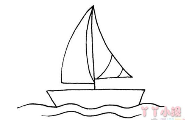 一步一步画帆船简笔画简单又好画涂颜色
