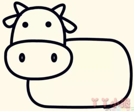 水牛的画法步骤涂颜色 水牛简笔画图片