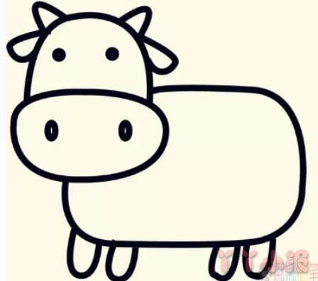水牛的画法步骤涂颜色 水牛简笔画图片