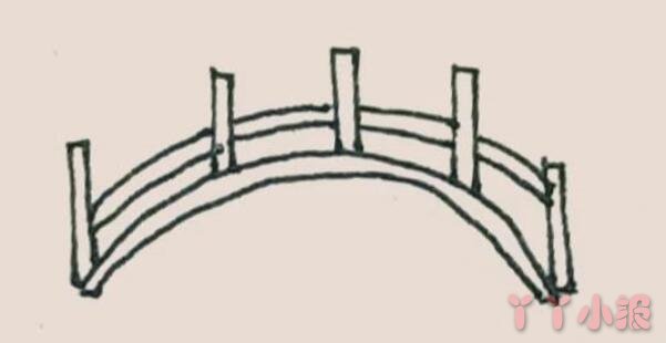 怎样画木桥简笔画填色简单又漂亮带步骤