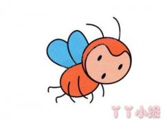 小蜜蜂简笔画带颜色  小蜜蜂怎么画简单又好看带步骤