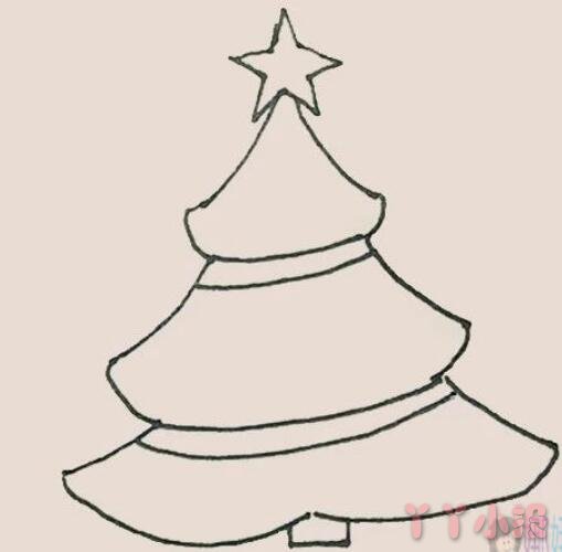 儿童简笔画圣诞树怎么画涂色简单又漂亮带步骤