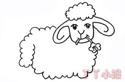 怎样画绵羊简笔画填色简单又漂亮带步骤