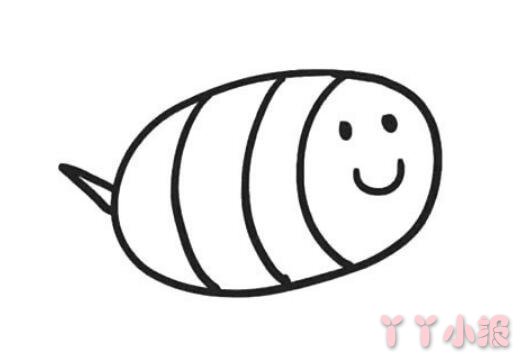 儿童简笔画小蜜蜂怎么画涂色简单又漂亮带步骤