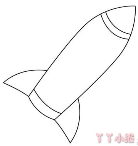 火箭怎么画简单又好画带步骤涂颜色