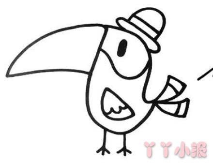 儿童简笔画鹦鹉怎么画涂色简单又漂亮带步骤