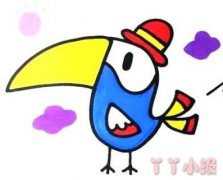 儿童简笔画鹦鹉怎么画涂色简单又漂亮带步骤