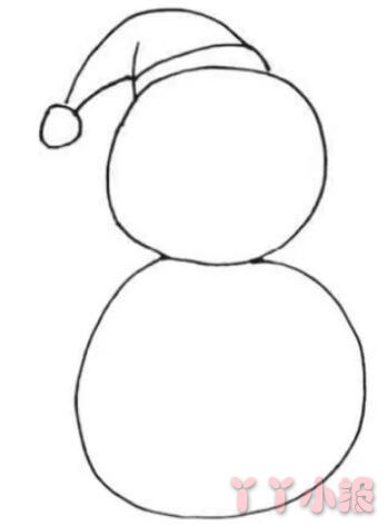 雪人的画法步骤涂颜色 雪人简笔画图片