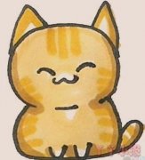 小橘猫简笔画带颜色  小橘猫怎么画简单又好看带步骤
