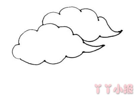 怎样画下雨的云简笔画填色简单又漂亮带步骤