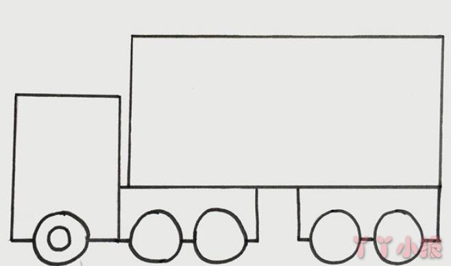 儿童简笔画大卡车怎么画涂色简单又漂亮带步骤