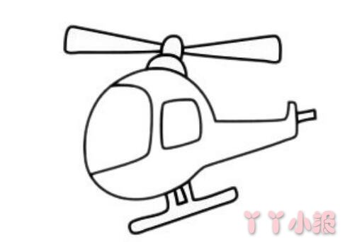 儿童简笔画直升飞机怎么画涂色简单又漂亮带步骤