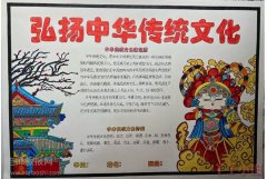 五年级弘扬中华传统文化手抄报模板设计图简单又好看一等奖