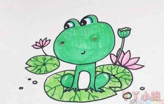 青蛙简笔画带颜色  青蛙怎么画简单又好看带步骤