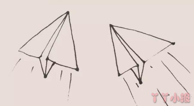 纸飞机简笔画带颜色  纸飞机怎么画简单又好看带步骤